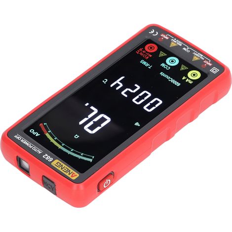 Multimètre Numérique Plein Écran VA LCD Auto-Range Mesure Tension Courant Résistance 6000 Points (1/5)