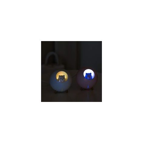 1pcs  Chat Pet Multi-Mode  Veilleuse Petit Mini Spray USB Humidificateur Bureau Bureau Dessin Animé Atmosphère Lumière Décompression Cadeau