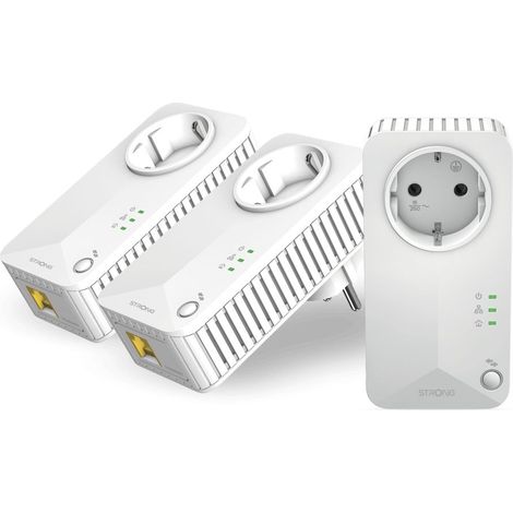 Strong Powerline 600 Paquete Triple blanco red cableada