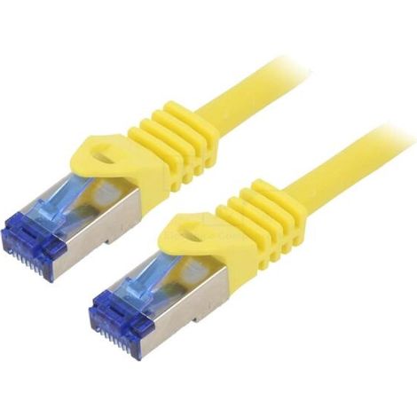 Cable reseau RJ45 male S-FTP Cat 6a jaune - 0.25m