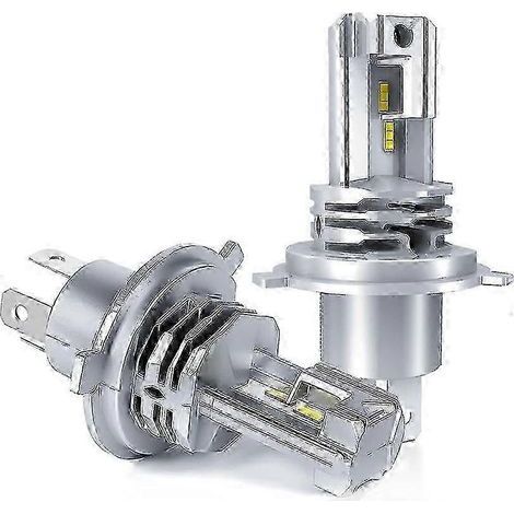 Kit de conversion de phares de voiture avec ampoules LED H4 12V/24V, feux de route/croisement, blanc 6500K (2 pièces) (1/5)