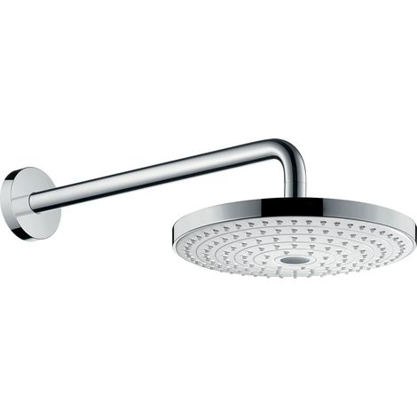 Hansgrohe Raindance Select S - Soffione doccia 240, 2 getti, braccio doccia 39 cm, bianco/cromato 26466400 (1/5)