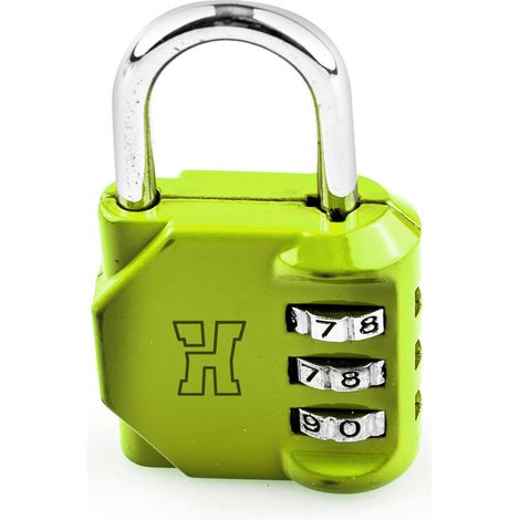 Candado combinación handlock 3 números 30mm verde