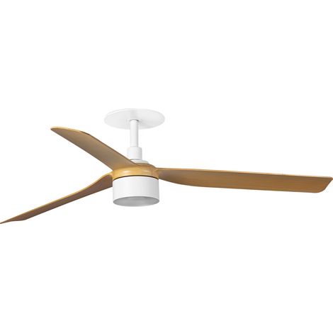 Faro Punt Ventilateur de plafond encastré Punt 132 cm TEK LED, blanc mat, pales en érable 3000K (1/2)