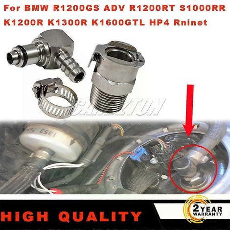 1 jeu de connecteurs métalliques à dégagement rapide pour pompe à carburant en acier inoxydable neuf pour BMW R1200GS R1200RT S1000RR K1200R K1300R K1600GTL RnineT (1/5)