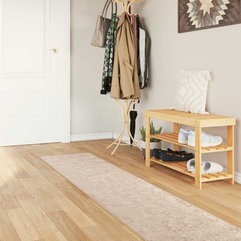 vidaXL Runner Tappeto MARSA Beige 50 x 250 cm Poliestere e PVC