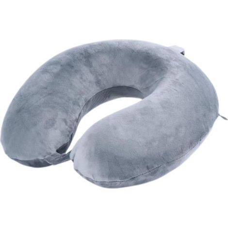 Pure U Shape Memory Foam Travel Pillow, Super Lightweight and Portable Travel Pillow Ideal for Airplane Chair Car Home Office Rest Pillow (Grey) (1/5)