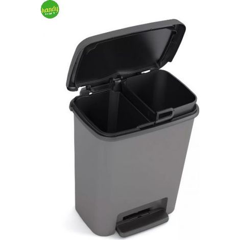 Pattumiera compatta duo Keter 20 lt antracite (1/6)