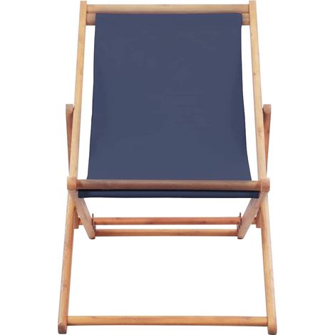 Maison Exclusive - Chaise pliante en tissu et structure en bois bleue (1/5)