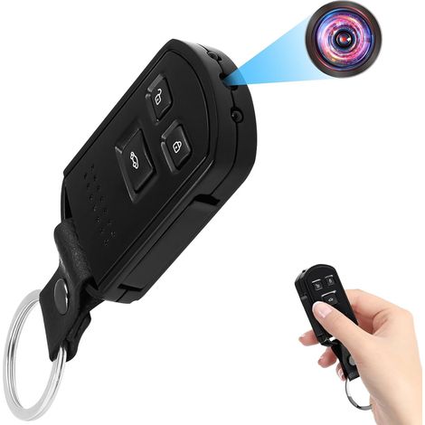Mini Caméra Espion, Caméra Cachée Clé de Voiture Discrete 1080P HD (1/5)