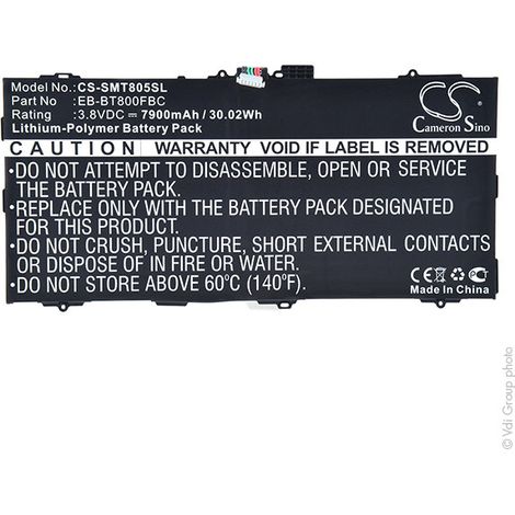NX - Batterie tablette 3.8V 7900mAh - EB-BT800FBCEB-BT800FBEEB-BT800FBU