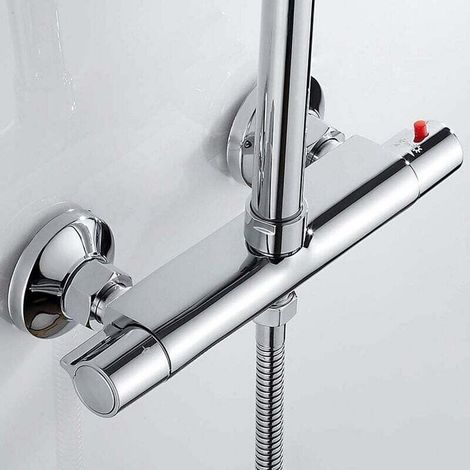 Thermostat-Brausebatterie, Wandmontage, Thermostat-Duscharmatur, Thermostat-Mischbatterie für Badezimmer, Thermostat-Duscharmaturen für Badewanne, Messing, Verbrühungsschutz
