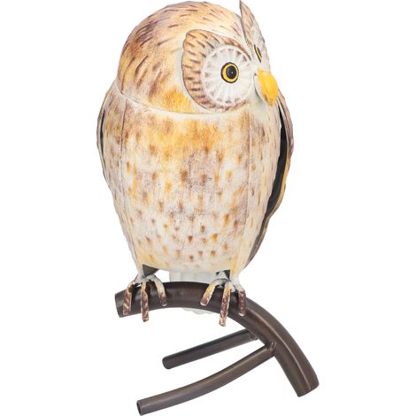 Sculpture de hibou en fer, réaliste, décorative pour bureau, maison ou jardin. (1/5)