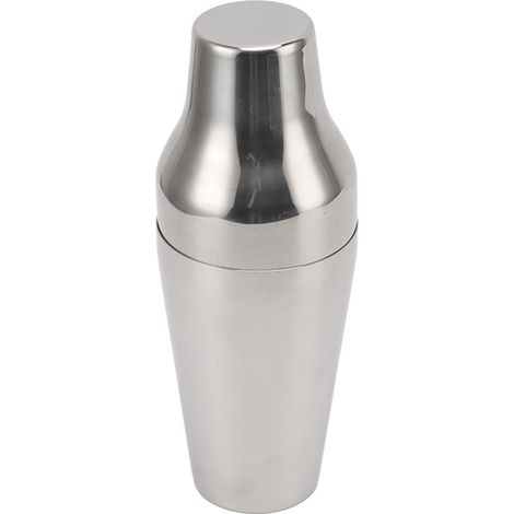 Cocktailshaker aus Edelstahl im französischen Stil, 2 Fächer, ideal für Martini-Cocktails, perfekt für Bar, Zuhause, Camping und Picknicks (silberfarben). (1/5)