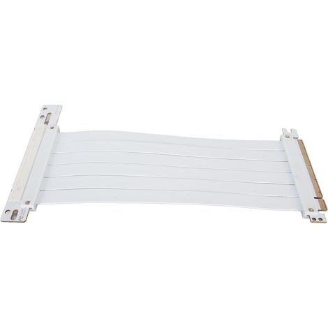 Flexibles PCIe 3.0 x16-Grafikkarten-Verlängerungskabel (90°-Winkel), 20 cm, weiß, Hochgeschwindigkeit