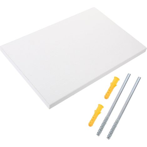 Étagère Murale Flottante Moderne 30X20 CM en Bois Solide Couleur Blanc Chaud Petite Étagère d'Exposition pour Salon et Chambre Support Robuste pour Décoration Intérieure et (1/5)