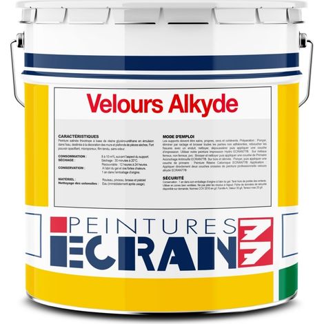 Peinture professionnelle velours, mur et plafond, intérieur, peinture opacifiante, sans odeur, Velours Alkyde ECRAN 77 Lavandin (RAL 300 70 10) 4 litres (1/4)