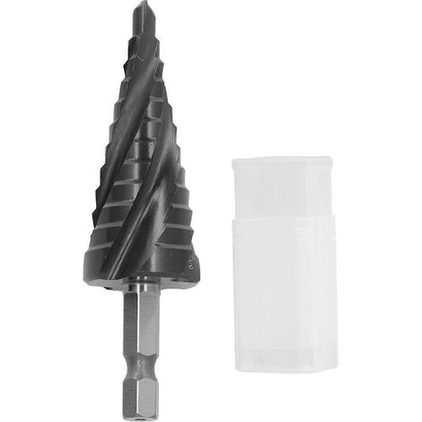 Stufenbohrer, 4 Schneiden, 1/4"-Sechskantschaft, 12-stufig, 3/16‐7/8"-Spiralbohrer für die Holzbearbeitung