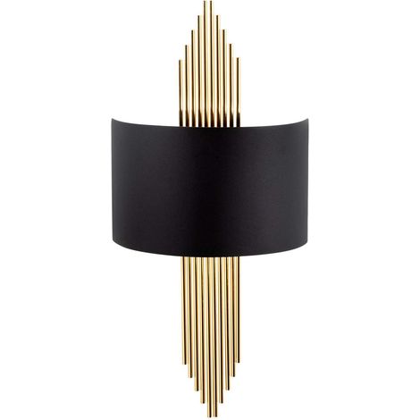 Applique art déco en métal noir et doré - L. 22 x H. 75 cm - SANGARIUS (1/5)