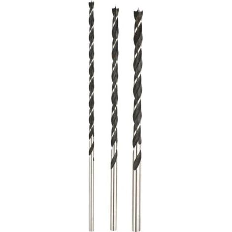 Jeu de forets pour le bois 3 pièces 8 mm, 10 mm, 12 mm Longueur totale 300 mm (1/3)