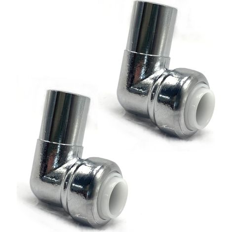 90 Degree Push Fit Radiator Angled Valve 15mm to 15mm (1/4)