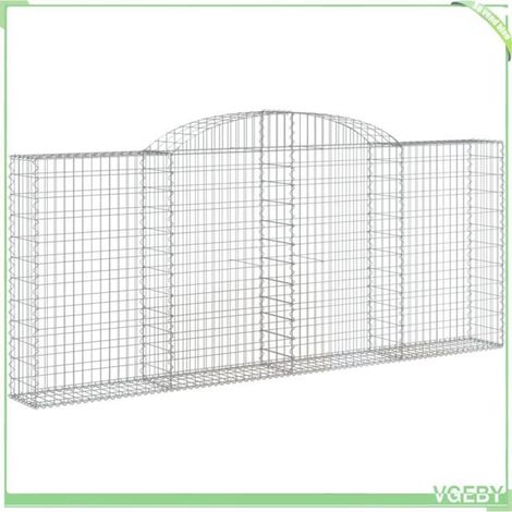 Panier de gabions arqué - FAFEICY - 153506 - 300x30x120/140 cm - Fer galvanisé - Fil 3,5 mm (1/4)