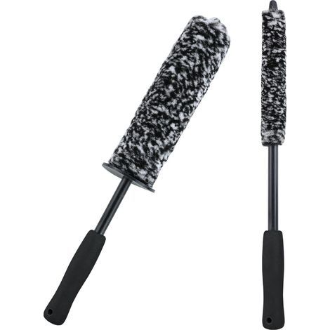 Lot De 2 Brosses à Jantes en Microfibre, Brosse Pliable pour Pneus De Voiture pour Un Nettoyage en Profondeur en Douceur Et sans Rayures dans Le Fond De Jante. (1/5)