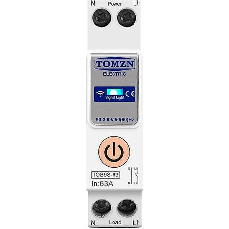 TOMZN TOB9S-63 Ohne Zähler TUYA Smartlife 1P+N WLAN-Smart-Schalter Energiezähler-Leistungsschalter-Zeitrelais MCB (1/5)