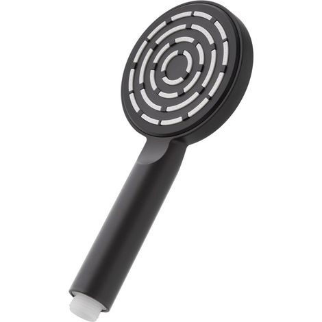 Doccetta tonda monogetto da 23,5 cm nero opaco in ABS anticalcare Hidra (1/3)
