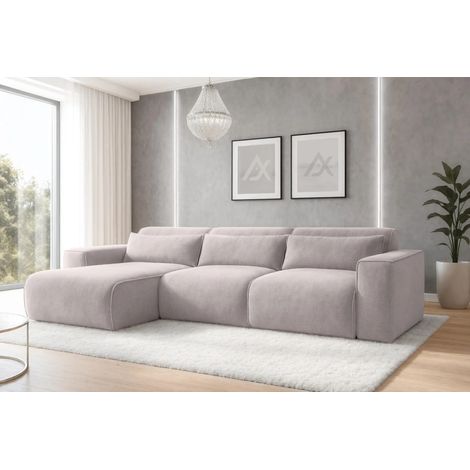 AX LIVING Wohnlandschaft mit Schlaffunktion Ruyam Sofa Creme 310 cm L