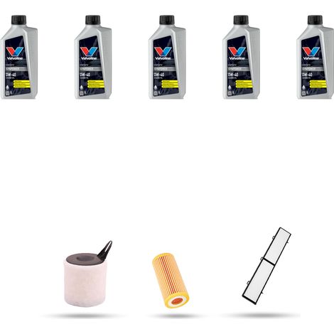 Kit tagliando 3 FILTRI e 5L OLIO compatibile con Bmw serie 1 (E81,E82,E87,E88) 116i 90kw dal 2007 al 2009 (1/4)