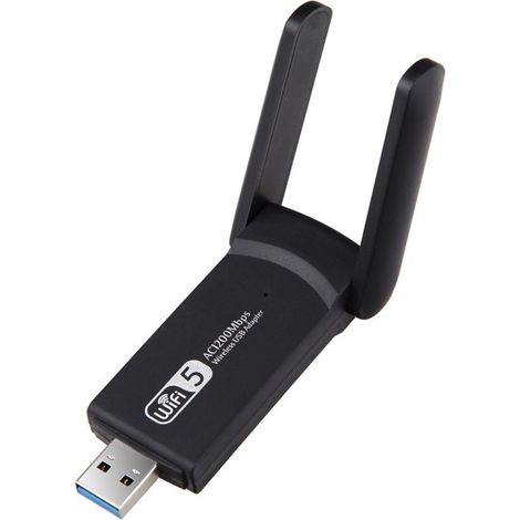 Adaptador WiFi USB - Adaptador WiFi USB - Receptor WiFi - Adaptador WiFi USB - Dongle WiFi - Antena WiFi - 1300 Mbps (1/5)