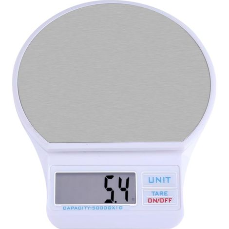 Balance de cuisine professionnelle, unité de pesage électronique numérique avec écran LCD rétroéclairé, mesures polyvalentes pour la cuisine et la pâtisserie, surface plane-AquaForge (1/5)