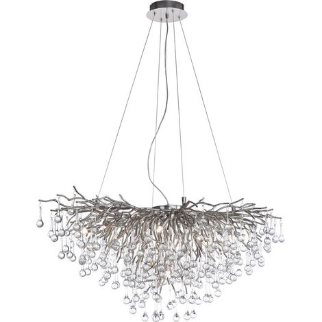 Lampadario ICICLE vetro glamour 10xG9 grigio Neuhaus (1/5)