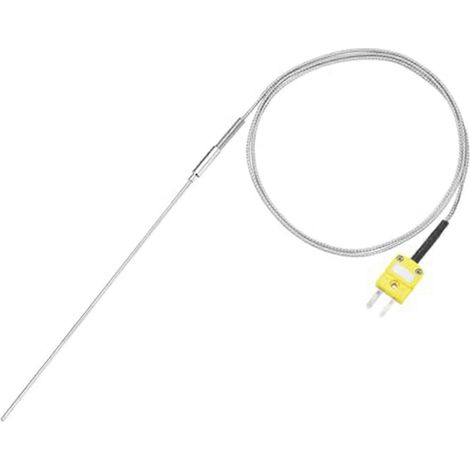 Temperaturfühler für Messgerät -50 bis 1100 °C, 1 m (3,3 ft) Kabel, 1 x 150 mm (siehe Abbildung) (1/5)