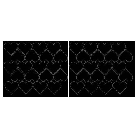 Pegatinas de corazones para el Día de San Valentín, 5 cm, 40 unidades, negro mate.