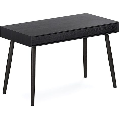 Bureau Design 2 Tiroirs "Carson" 120cm Noir