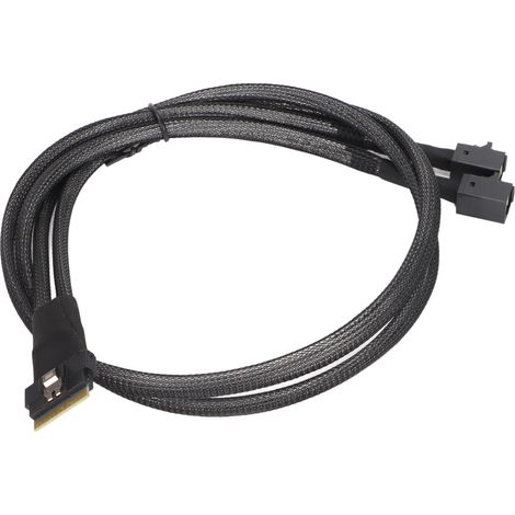 Câble Mini SAS SFF‑8654 vers SFF‑8643, ligne de transmission pour carte réseau serveur miniSAS, cordon de données pour baie serveur (1/5)