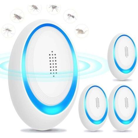 4 Pack Ultrasonic Mouse Repeller to Repel Rats, Spiders, Mosquitoes, Mice and Cockroaches (1/4)