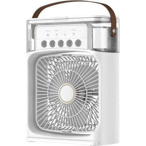 Ventilateur Humidificateur - Refroidissement Par Eau - Pour Intérieur Domestique - 3.5 L - Blanc - 1 Pièce