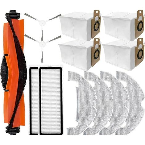 Accessoire compatible avec les aspirateurs robots Bot D10 Plus / RLS3D / Z10 Pro / L10 Plus : brosse latérale, filtre et sac à poussière. (1/5)