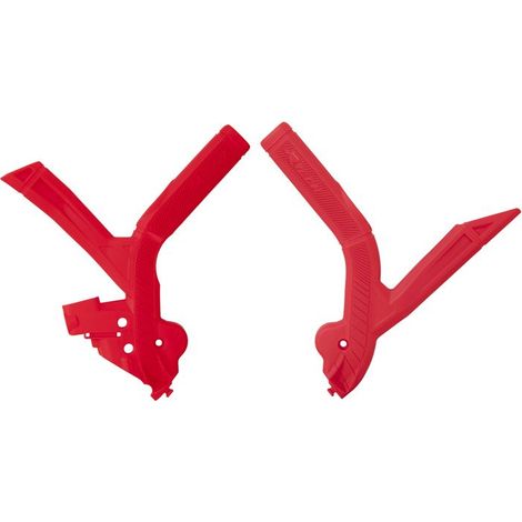 RACETECH (RTECH) 2025/12 PROTEZIONI TELAIO (SET) BI-MATERIAL SUPER GRIP BETA RR 250 / 300 / 350 / 390 / 430 / 480 '24, COLORE ROSSO