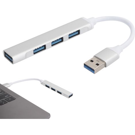Hub USB 3.0 4 Ports en Alliage d'Aluminium - Convertisseur Splitter Haute Vitesse pour Accessoires (1/5)