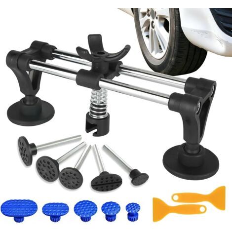 Kit de débosselage Kit d'outils de débosselage à double bras, extracteur de bosses multifonctionnel en acier pour le débosselage automobile
