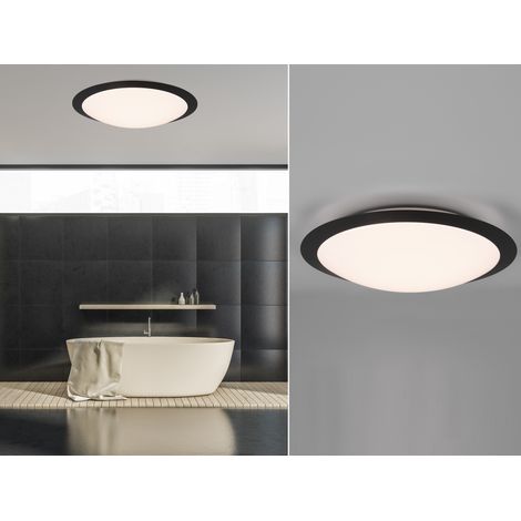 LED Deckenleuchte UMBERTO in Schwarz IP44 Badlampe, Ø 42cm (1/5)