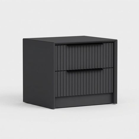 Comodino moderno 2 cassetti in melaminico Kale Luxe Soft (1/3)