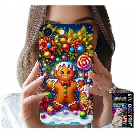 Custodia per iPhone (6 Plus) - motivi natalizi con omini di pan di zenzero e caramelle + vetro (1/5)