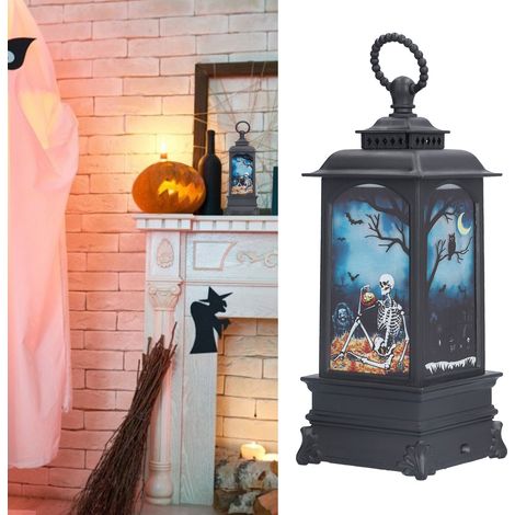 Lampe citrouille d'Halloween, à piles, intérieur/extérieur, salon, chambre, bricolage, lampe de table, lanterne d'Halloween, cadeau, lampe flamme, crâne. (1/5)