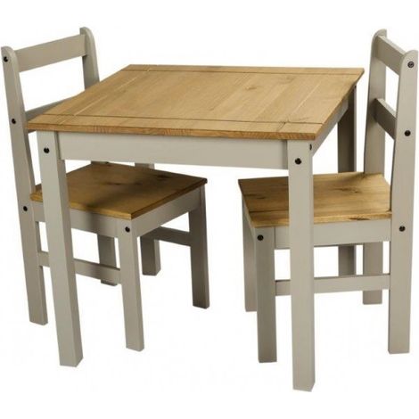 Corona Grey Wax Rio Dining Table & 2 Chairs (1/4)