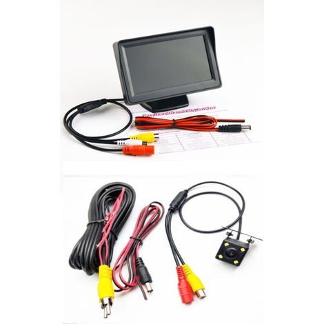Indoor/Outdoor Surveillance Camera, Wireless Backup Camera System Kit for Car/Truck/Van/Pickup/RV 4.3" Rear View Backup System (1/4)